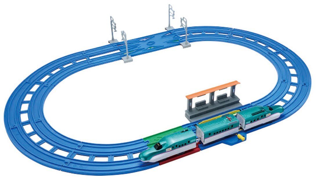 Takara TOMY Plarail Cross E5 Shinkansen Hayabusa Basic Set