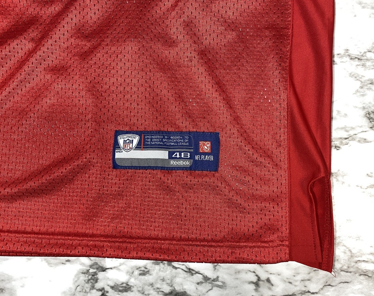 Aaron Hernandez Jersey Mens Large 48 Red Reebok #81 Stitched NFL