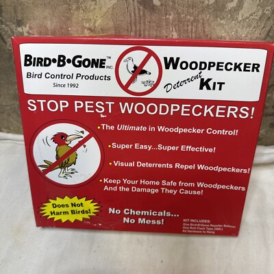 Bird-B-Gone WOODPECKER Deterrent KIT - Does NOT Harm Birds! (MMWPKR)