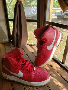 nike air force high tops red