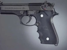 Hogue Beretta 92 Grip-Recoil Absorbing Rubber Pistol Grip-Black-92000