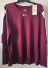 Under Armor Maroon/White Heat Gear Women Long Sleeve Tshirt Sz 2xl New With Tags