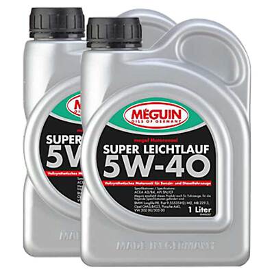 Motoröl megol Super Leicht­lauf 5W-40 vollsynth Meguin 2 X 1 Liter für Volvo VW