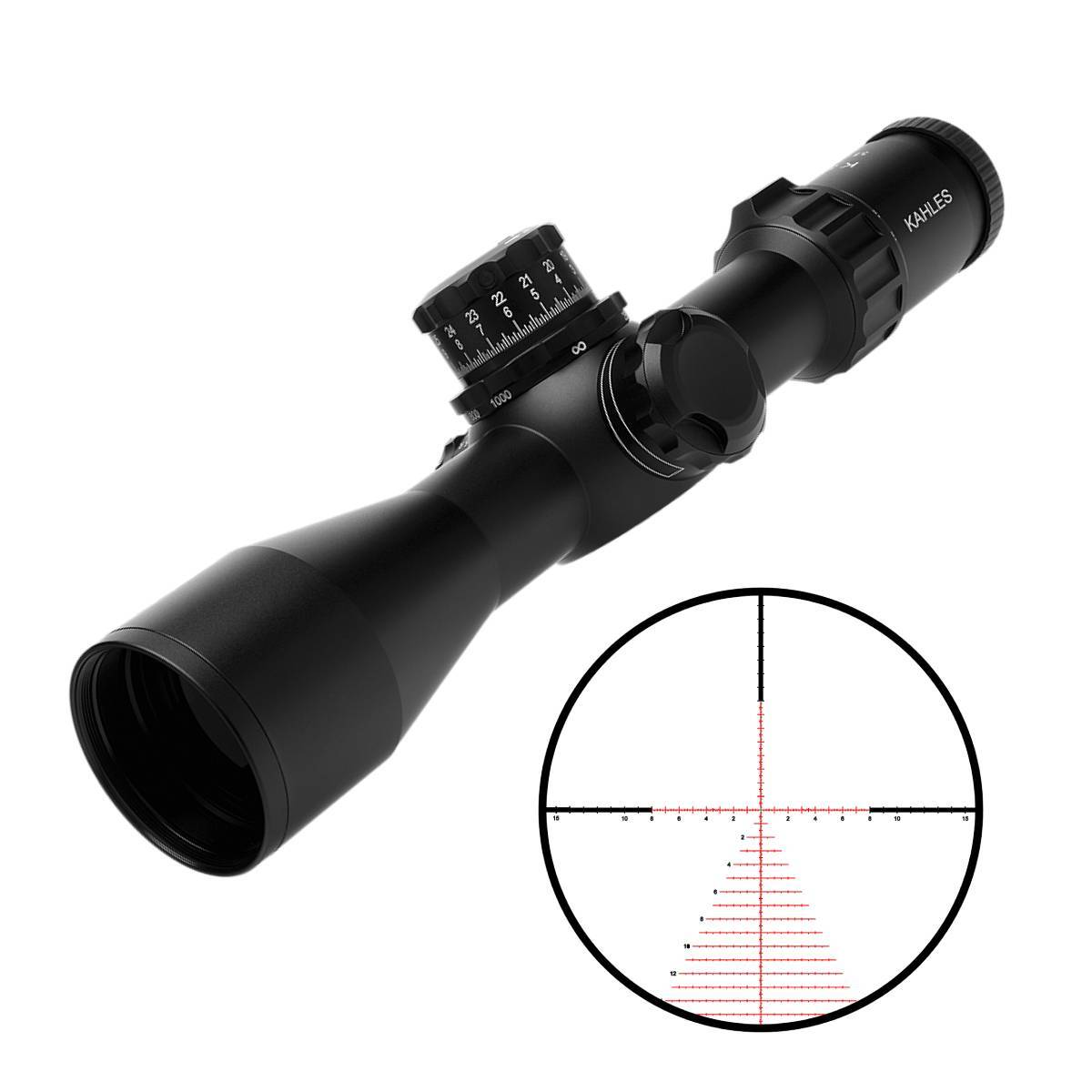 Kahles K318i 3.5-18x50mm SKMR4 illum CCW Riflescope w/Right
