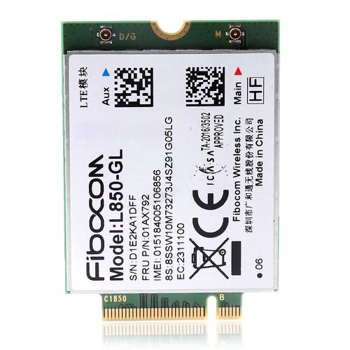 01AX792 L850-GL LTE 4G WWAN Card For Thinkpad X280 T480 T480S T580 P52S L480 P52 - Picture 2 of 4