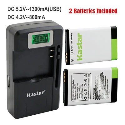 Kastar BL-5C Battery Charger for NOKIA 1100 2112 2270 2280 2285 2300 2600 2850