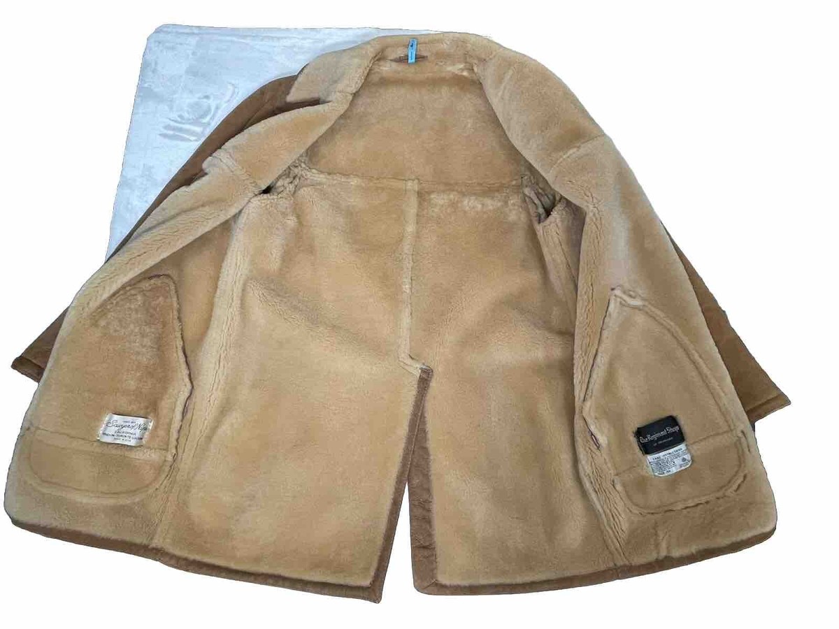 Sawyer of Napa Vintage Rancher Brown Shearling & Suede Coat Men's