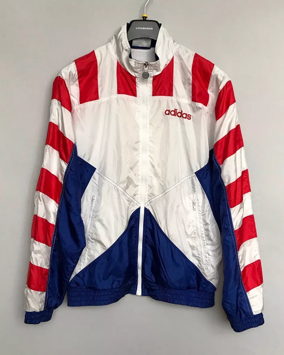 VINTAGE 90’s ADIDAS NYLON TOP TRACK JACKET – MEN’S SIZE M