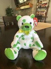 TY Beanie Baby - CLOVER the Irish Bear 7.5 inch - MWMT's Stuffed Animal Toy