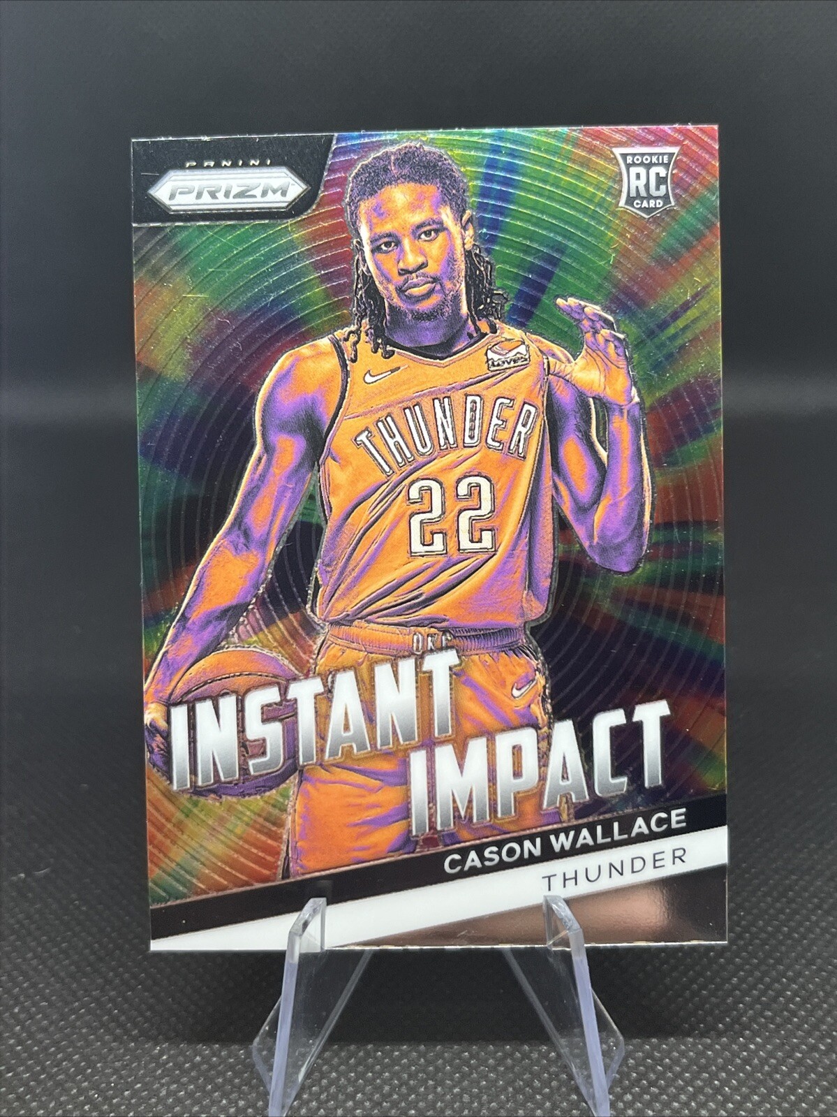 Cason Wallace Silver Prizm Instant Impact RC 2023-24 Prizm Basketball #15 OKC