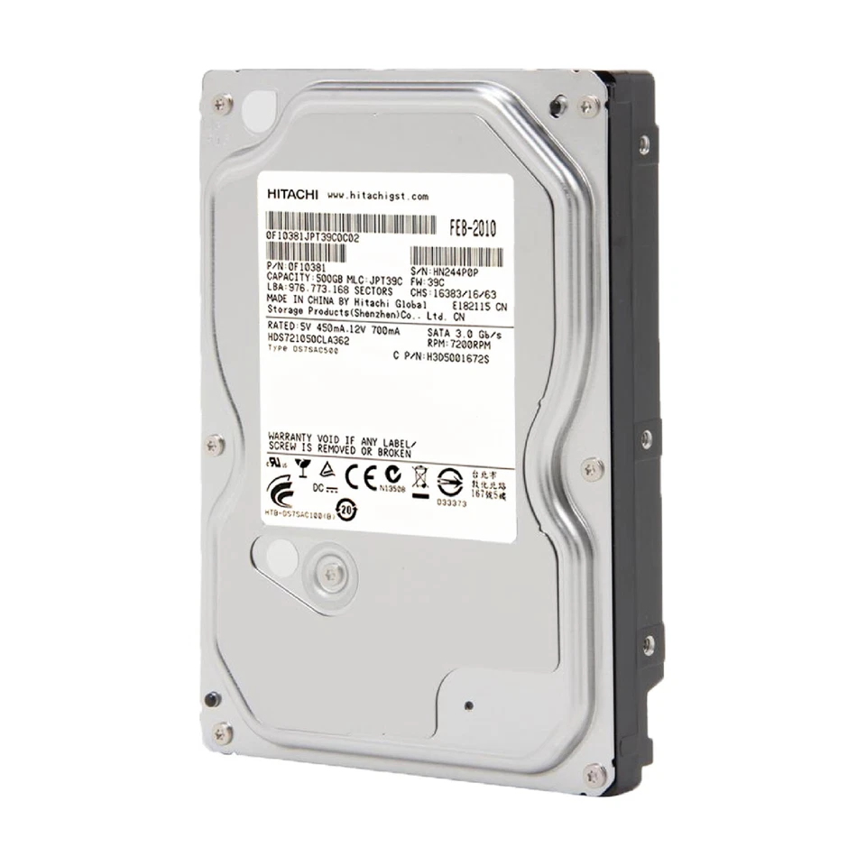 Hitachi Deskstar  HDS721050CLA362 500GB Internal 7200RPM - Image 3 of 4