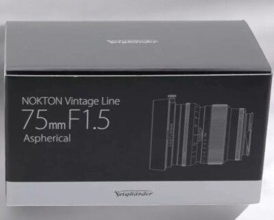 Voigtlander NOKTON 75mm F1.5 Aspherical Silver Leica VM-mount Camera Manual Lens