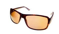 Skechers Mens Sunglass Tortoise Rectangle Wrap Plastic, Gold Flash SE8071 52G