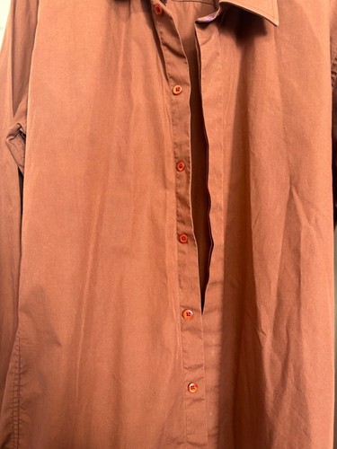 OZWALD BOATENG Men's Red Dress Buttoned 100% Cotton Shirt, 15 inch / 38cm Neck - Picture 5 of 10