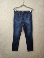 Calvin Klein Women Jeans 29 Blue Cotton B Hi Rise Slim Fit Stretch Ankle Denim