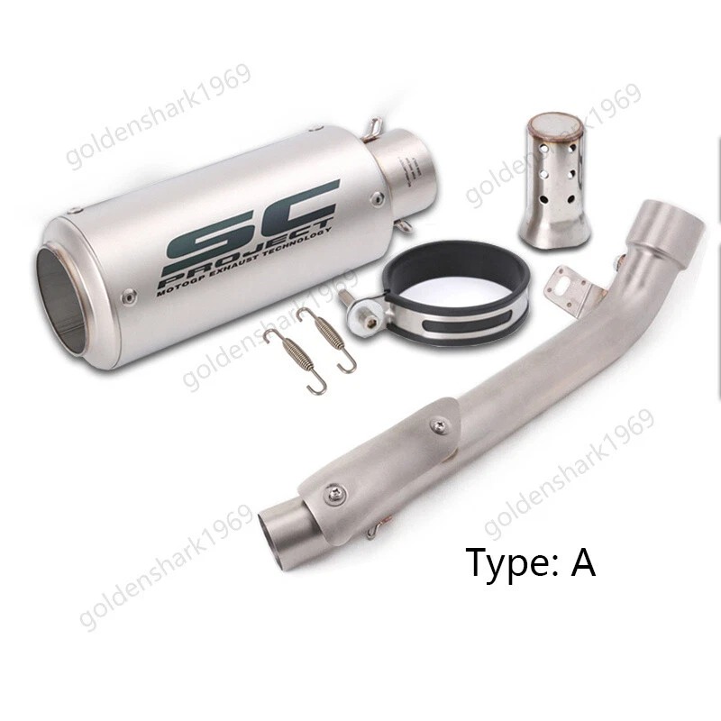 Tubo de enlace medio deslizable 51 mm silenciador puntas de escape para Suzuki GSXR1000 2007 2008 Foto 4 de 4