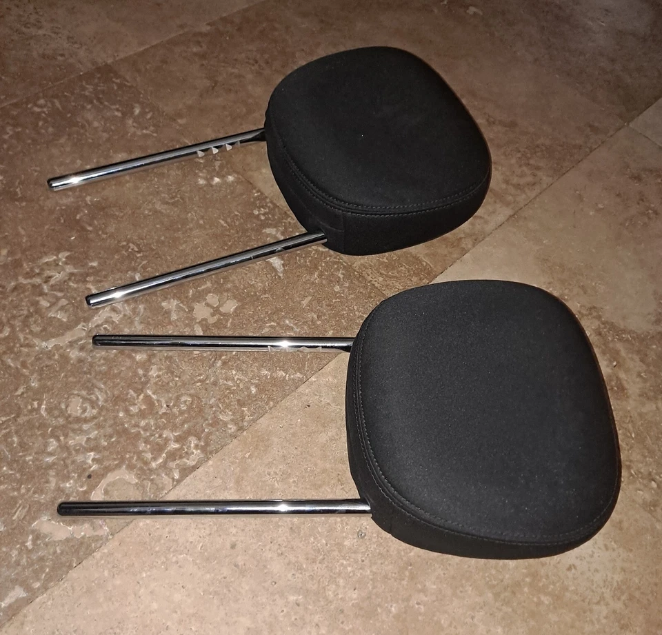 2014-2017 Fiat 500L Front Seat Cloth Head Rest Set of 2 Black 2015 2016 - Image 3 of 4