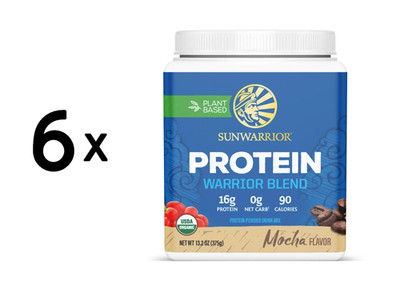 6 x Sunwarrior Warrior Blend Organic (375g) Mocha (62,22 EUR/kg)