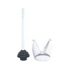 Master Plumber C28740 Toilet Plunger With Holder, Plastic - Quantity 12