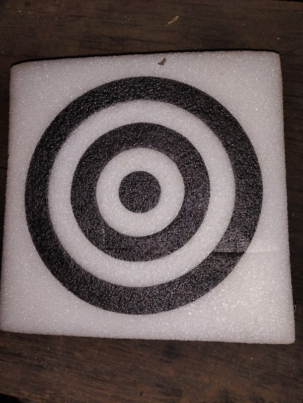 Venom Blowguns White Border with Black Rings 2" Thick Foam Target