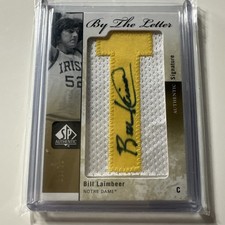 2011-12 SP Authentic Bill Laimbeer By the Letter Auto Patch T /75 pistons HoF 