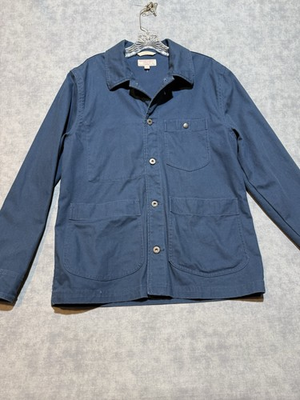 #ad Wallace amp; Barnes Duck Canvas J. Crew Work Utility Chore Jacket Cotton Teal $85.00