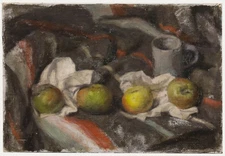 George Weissbort (1928-2013) - 20th Century Oil, Four Apples & a Tankard