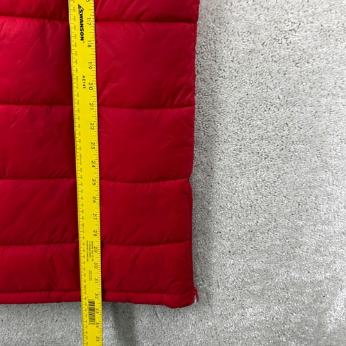 Swiss+Tech Puffer Weste Damen Größe Small rot lange Taschen Synthetik Kapuze - Bild 10 von 12