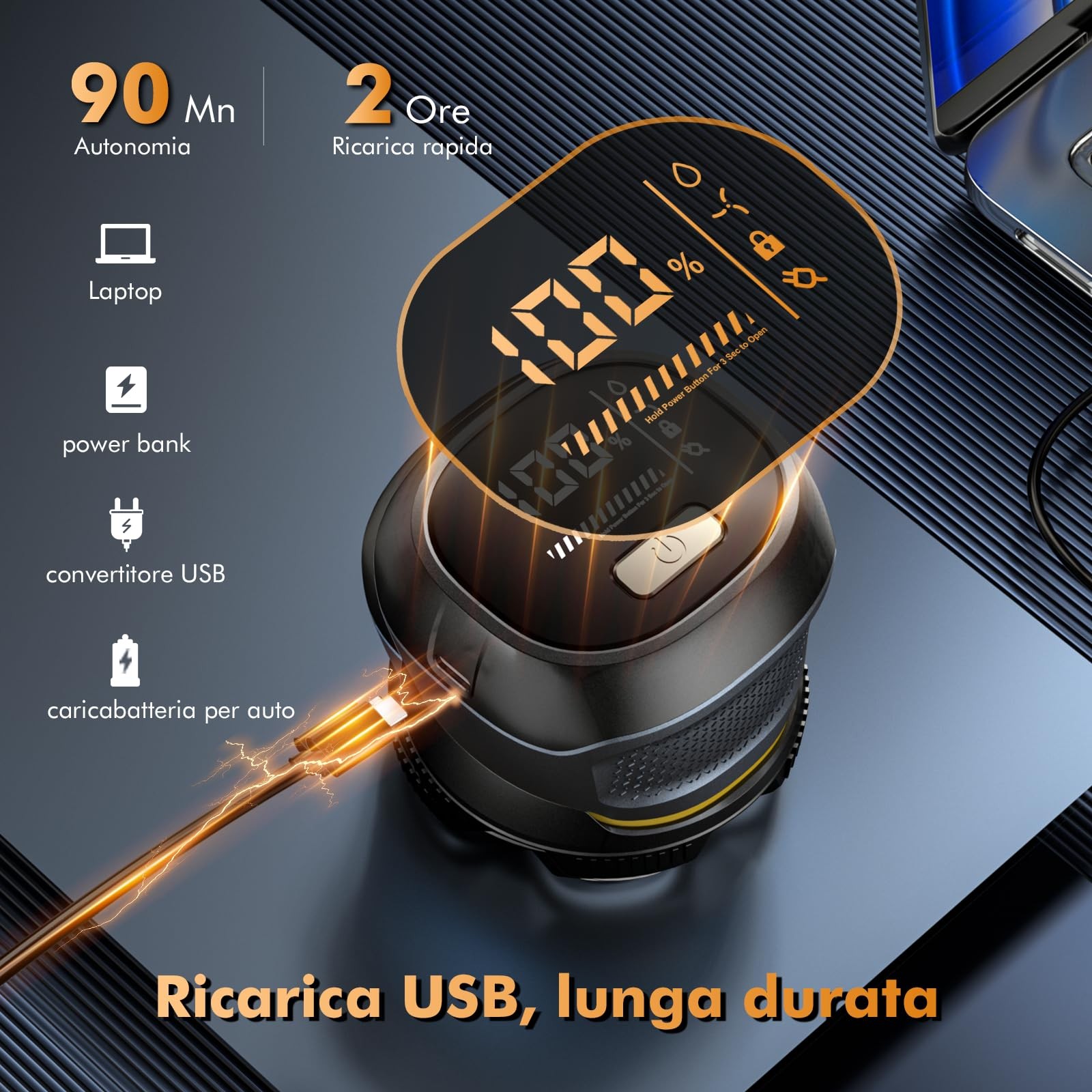 Rasoio Testa Calva 6D Waterproof: Design Magnetico e Taglio Zero Assoluto - 4