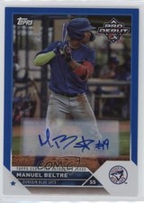 2023 Topps Pro Debut Blue Foil Auto 54/150 Manuel Beltre #PD-183 Auto 0f5t