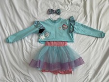 Revolution girls size medium pink and teal dance costume