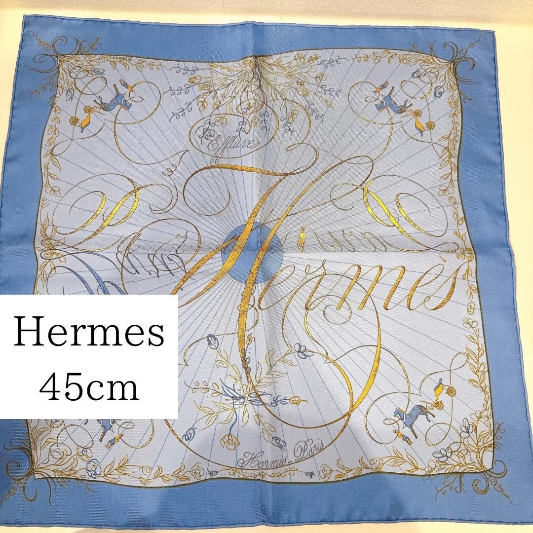 Hermes Carr45 Frufs Silk Scarf Made in Japan