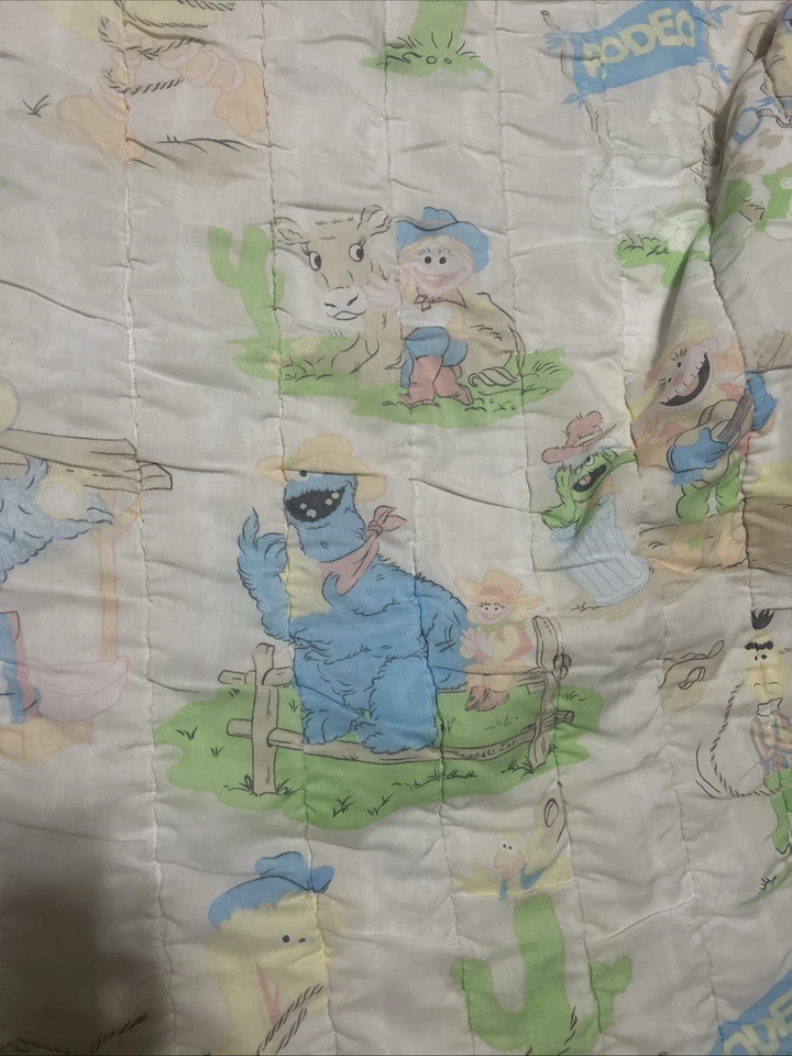 Vintage Sesame Street Rodeo Print Comforter Twin Extra Long - Image 3 of 4