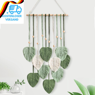 YATOSEEN Makramee Wandbehang, Blättern Boho Wanddekoration Makramee Wandteppich