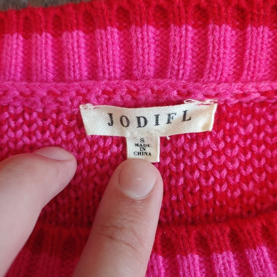 Womens Small Jodifl Pink Leopord Sweater Foto 2 de 2