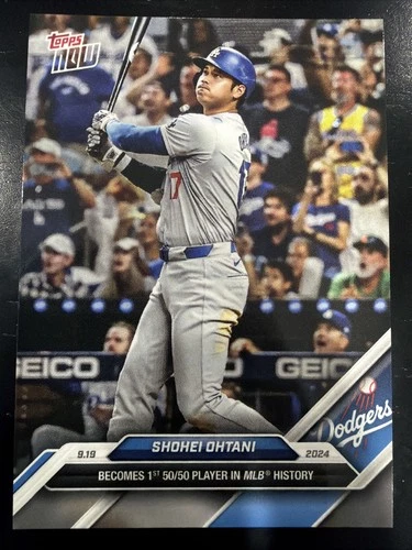 2024 Topps NOW #722 Shohei Ohtani 1st 50/50 Club Member Dodgers Base Card