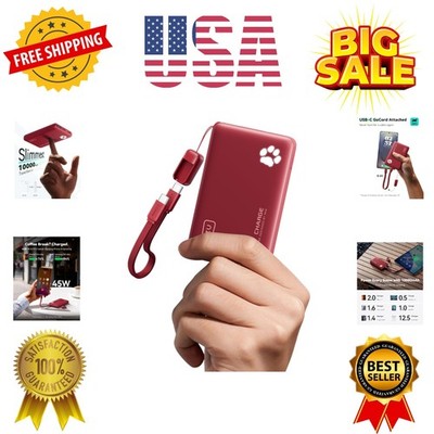 Portable Charger, Ultra Slim 10000mAh 45W PD Power Bank, Fast Charging Mini B...