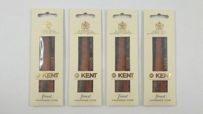 Kent Handmade Taschenkamm A FOT für feines Haar Grobe/Feine Zahnung Set - 4 st.