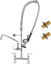 Commercial Sink Faucet 36 Inch Height Deck Mount Commercial Faucet with Sprayer