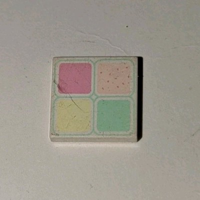 LEGO White 2x2 Tile 4 Pastel Squares Pattern Piece Part # 3068pb2250 Set 6402