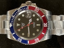 William Jourdain Ultra Diver Automatic Watch Pepsi Bezel Black Dial. Brand New