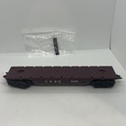 Marx #5545 O Gauge CB&Q Flatcar Maroon With Metal Load Holder Bar — photo 1