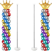 Balloon Column Stand for Floor Set of 2, Adjustable Balloon Arch Stand Balloon T