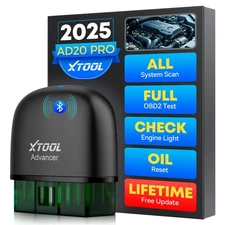 2025 XTOOL AD20 PRO BT OBD2 Scanner All System Auto Diagnostic Tool Oil Reset