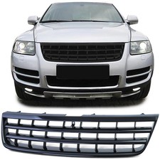 Kühlergrill ohne Emblem Schwarz Glanz für VW Touareg 7L 02-06