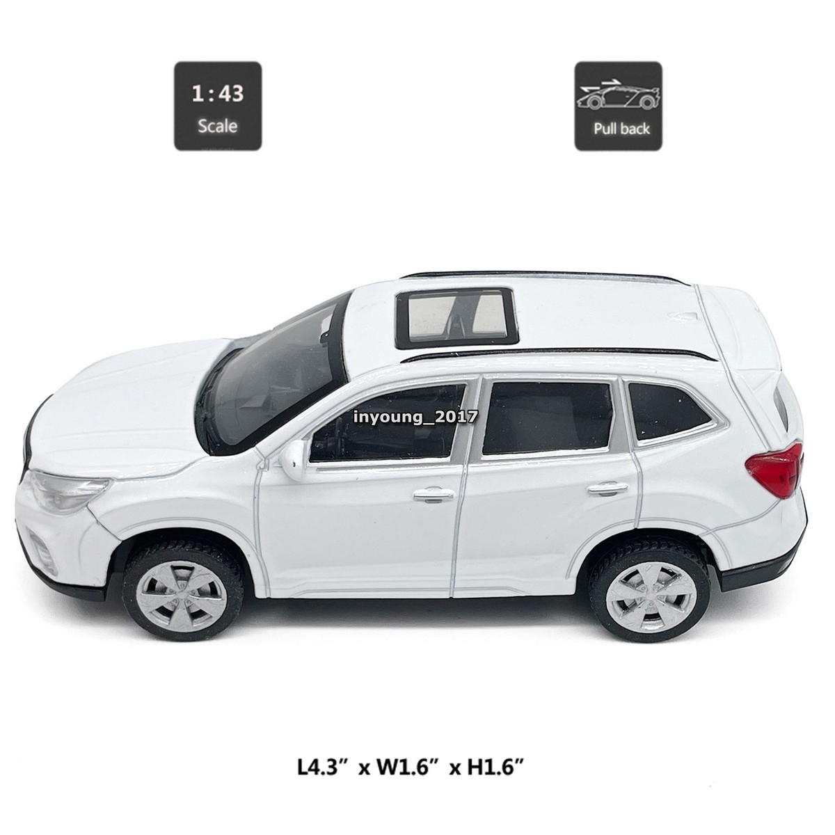 1:43 Subaru Forester Model Car Diecast Toy Vehicle for Boys Kids