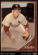 1962 Topps #149 Bob Duliba Normal Tint Cardinals COMMON VARIATION 1 - POOR