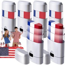 6PCS Patriotic Red White Blue Stick Face Paint,4th of July 3 Color Face Paint...