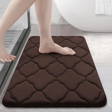 OLANLY Memory Foam Bath Mat Rug 24x16, Ultra Soft and Absorbent Bathroom Rugs...