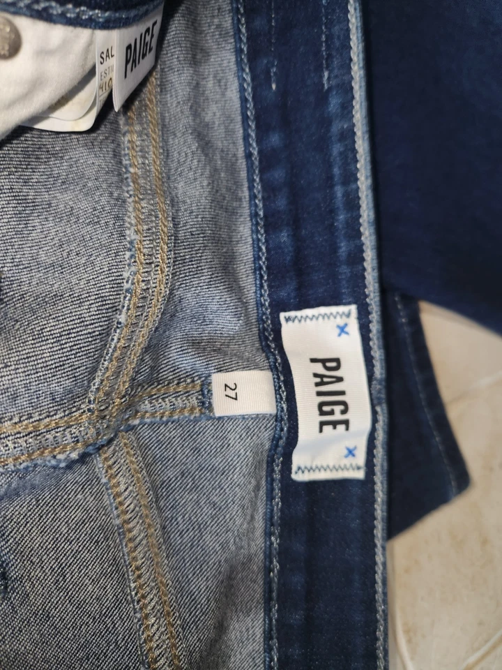 Pantalones de mezclilla para mujer Paige Bootcut HR Manhattan 27 cintura algodón poliéster spandex  Foto 2 de 4